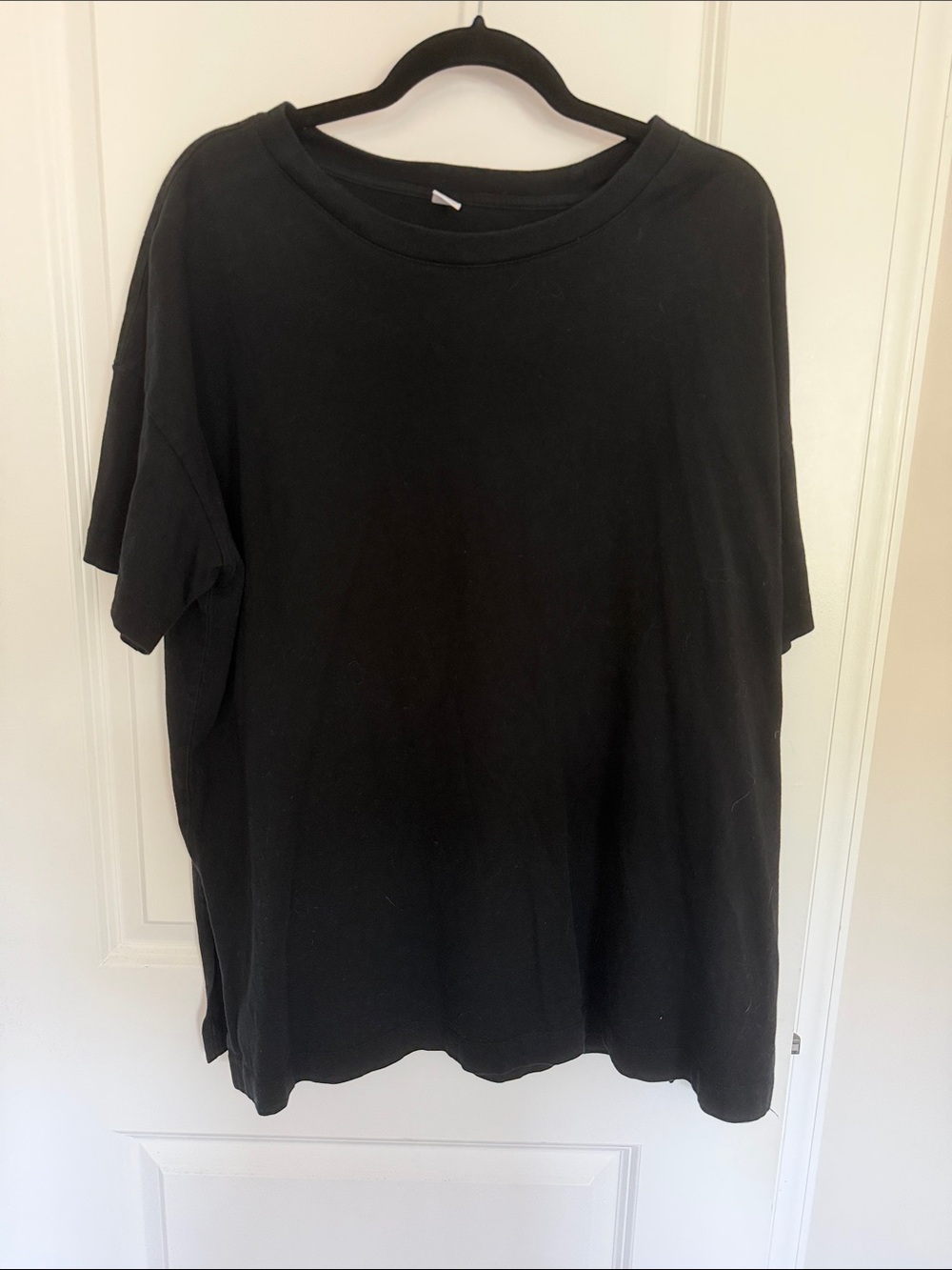Old Navy Women’s Oversized Boyfriend Tshirt Tunic Classic Black Crew Neck Tee XL